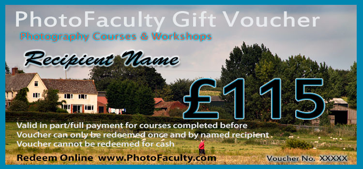 photography gift vouchers and certificates redeemable for photography courses